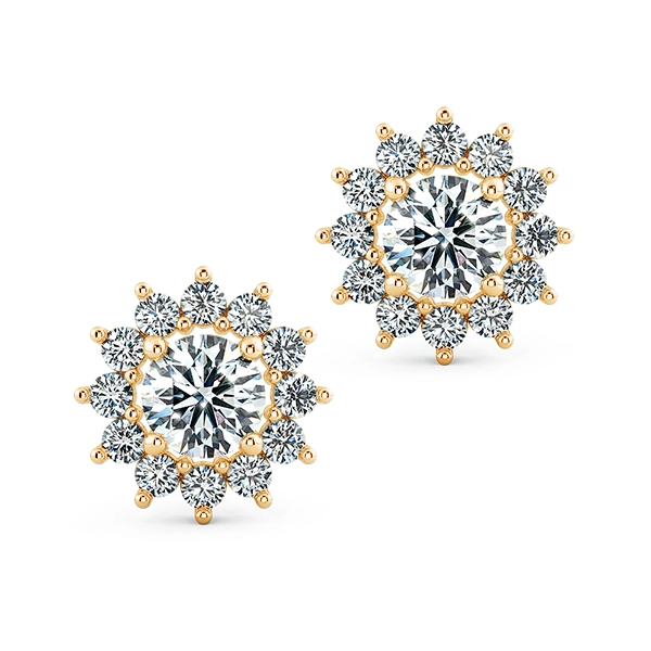 Halo Snowflake Earrings BTA 2107 1